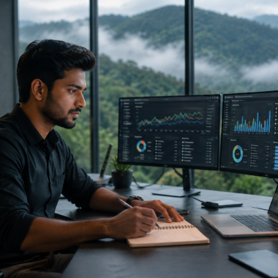 Muhammad Sinan creating a digital growth strategy for businesses in Wayanad